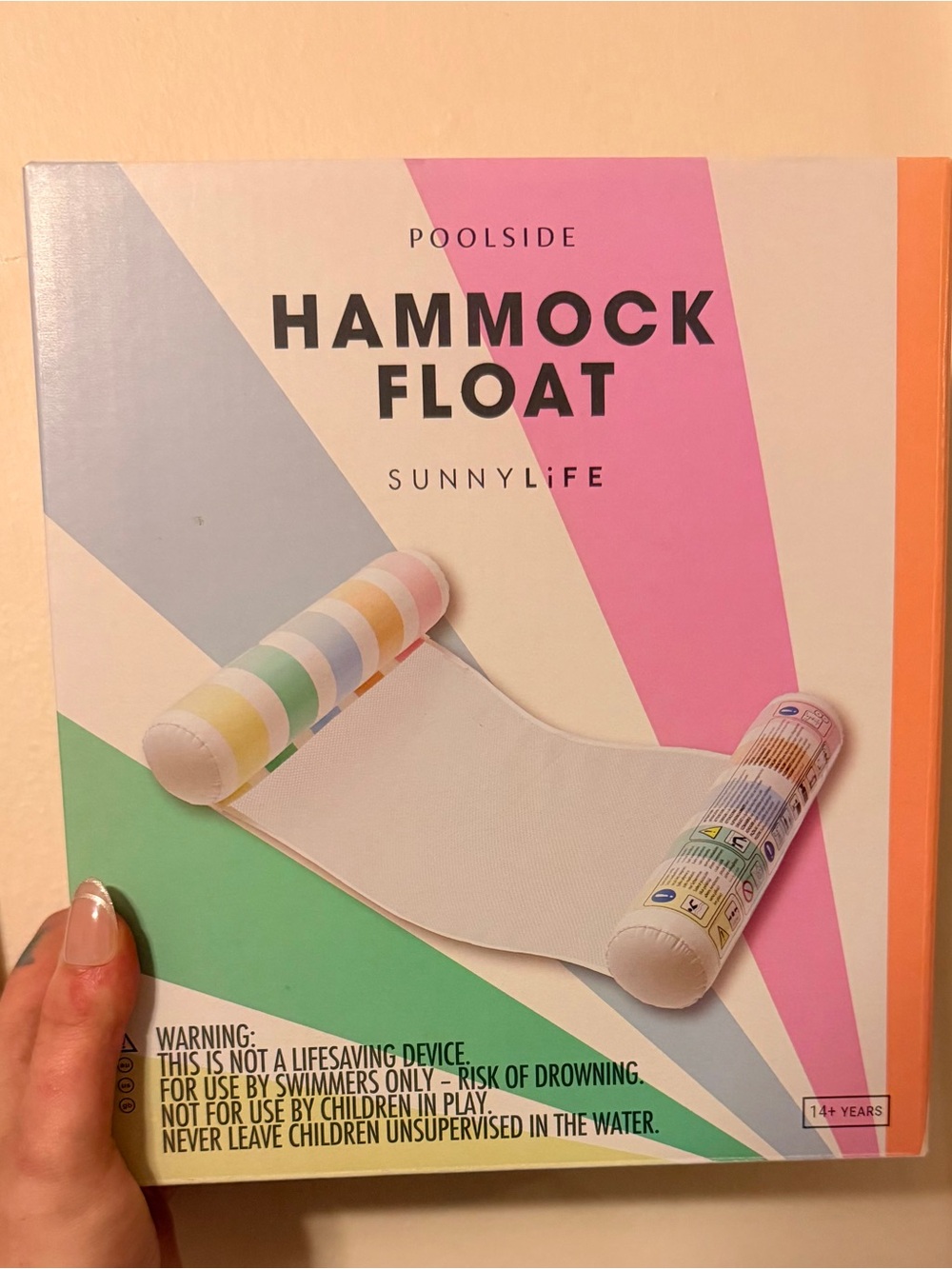 Sunnylife Pastel Stripe Poolside Hammock Float